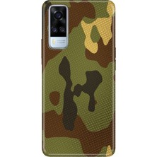 Senada Vivo Y51 Kılıf Desenli Baskılı Tpu Rubber Kapak Çöl Askeri