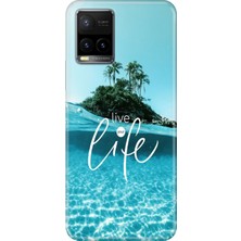 Vivo Y32 Y33S Kılıf Desenli Baskılı Tpu Rubber Kapak Live Your Life