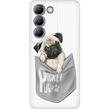 Adasena Vivo V30 Lite Kılıf Desenli Baskılı Tpu Rubber Kapak Pocket Pug