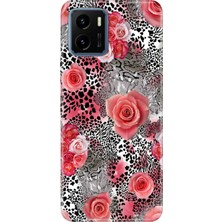 Senada Vivo Y15S Kılıf Desenli Baskılı Tpu Rubber Kapak Flower Design