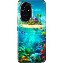 Senada Honor 200 Pro Kılıf Desenli Baskılı Tpu Rubber Kapak Island