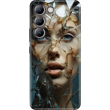 Senada Vivo V30 Lite Kılıf Desenli Baskılı Tpu Rubber Kapak Cam Kırığı