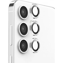 Marsilyan  Samsung Galaxy S25 Raze Metal Kamera Lens - Gümüş