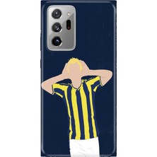 Samsung Galaxy Note 20 Ultra Kılıf Desenli Baskılı Tpu Rubber Kapak Sarı Lacivert Gol