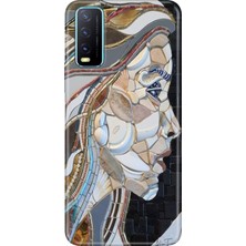 Vivo Y11S Y20 Y20S Kılıf Desenli Baskılı Tpu Rubber Kapak Mozaic Kadın
