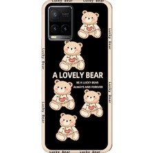 Vivo Y32 Y33S Kılıf Desenli Baskılı Tpu Rubber Kapak Smile Bear