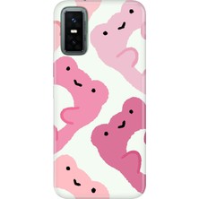 Infinix Gt 30 Pro Kılıf Desenli Baskılı Tpu Rubber Kapak Pink Frogs