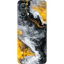 Realme 9 Pro Kılıf Desenli Baskılı Tpu Rubber Kapak Siyah Sarı 22