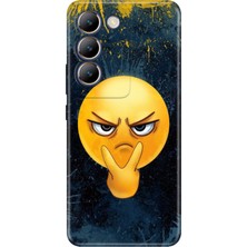 Senada Vivo V30 Lite Kılıf Desenli Baskılı Tpu Rubber Kapak Emojixx