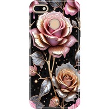 Senada General Mobile Gm 8 Go Kılıf Desenli Baskılı Tpu Rubber Kapak Gold Gül