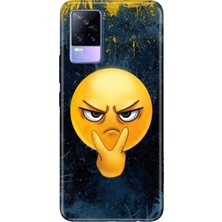 Senada Vivo V21E Kılıf Desenli Baskılı Tpu Rubber Kapak Emojixx