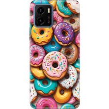 Senada Vivo Y15S Kılıf Desenli Baskılı Tpu Rubber Kapak Donut Cenneti