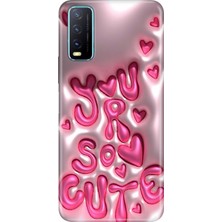 Senada Vivo Y11S Y20 Y20S Kılıf Desenli Baskılı Tpu Rubber Kapak CUTE111