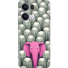 Senada Oppo Reno 13 Pro Kılıf Desenli Baskılı Tpu Rubber Kapak Elephant