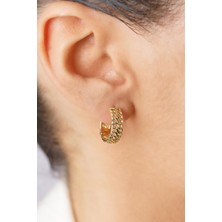 Fiyonk Kuyumculuk 14 Ayar Altın Otto Halka Küpe