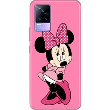 Vivo V21E Kılıf Desenli Baskılı Tpu Rubber Kapak Utangaç Minnie