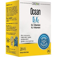 Orzax Ocean D3 Ve K2 Vitamini Içeren Takviye Edici Gıda Damla 20 ml