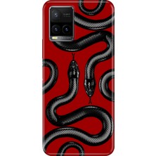 Vivo Y32 Y33S Kılıf Desenli Baskılı Tpu Rubber Kapak Yılan Moda