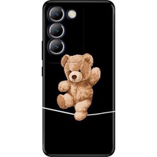 Adasena Vivo V30 Lite Kılıf Desenli Baskılı Tpu Rubber Kapak Teddybear Cambaz