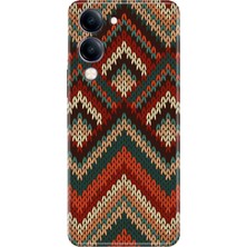 Adasena Vivo Y04 Kılıf Desenli Baskılı Tpu Rubber Kapak Zikzak