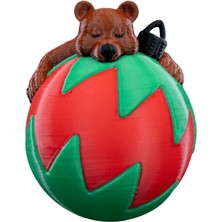 Empressco Renkli Uyuyan Ayıcık Yılbaşı Süsü, Sevimli ve Neşeli Dekoratif Süs