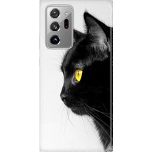 Senada Samsung Galaxy Note 20 Ultra Kılıf Desenli Baskılı Tpu Rubber Kapak Kedi Bakışı