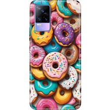 Senada Vivo V21E Kılıf Desenli Baskılı Tpu Rubber Kapak Donut Cenneti