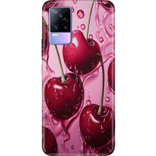 Senada Vivo V21E Kılıf Desenli Baskılı Tpu Rubber Kapak Kirazın Dansı
