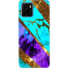 Vivo Y15S Kılıf Desenli Baskılı Tpu Rubber Kapak Nezih Mermer