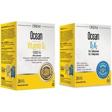 Orzax Ocean Kemiklerin Ve Dişlerin Korunmasına Yardımcı D3 Vitamini Sprey 20 ml d3 K2 Vitamin Damla 20 ml