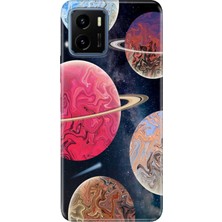 Senada Vivo Y15S Kılıf Desenli Baskılı Tpu Rubber Kapak Go Space