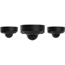 AJAX DomeCam Mini (8 Mp/2.8 mm) Kablolu AI destekli güvenlik IP kamerası Siyah
