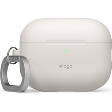 Elago Airpods Pro 3 Premium Silikon Kılıf – Metal Kancalı, LED Görünür Ön Kısım Taş