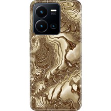 Senada Vivo Y22S Y35 Kılıf Desenli Baskılı Tpu Rubber Kapak Golden Hill
