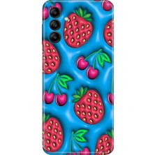 Senada Samsung Galaxy A17 Kılıf Desenli Baskılı Tpu Rubber Kapak Kiraz Çilek