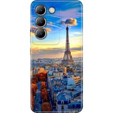 Vivo V30 Lite Kılıf Desenli Baskılı Tpu Rubber Kapak Pariste Bir Gün