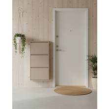 Meyora 3'lü Metal Ayakkabılık - Dark Cappuccino