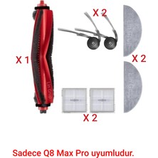 Lin Grup Roborock Q8 Max Pro RRA1TAL Modeli Uyumlu  Yedek Parça Seti