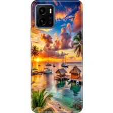 Senada Vivo Y15S Kılıf Desenli Baskılı Tpu Rubber Kapak Beach Summer