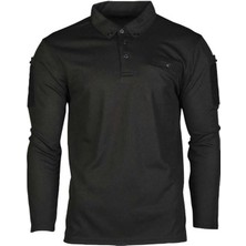 YDS Mıl-Tec Uzun Kollu Polo Quıck Dry T-Shırt -Siyah