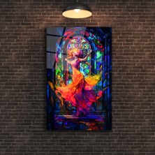 Marsilyan Vitray Dans Eden Kadın Cam Tablo