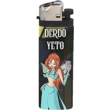 Hopena Winx Bloom Derdo Yeto Gazlı Çakmak Şık Tasarım ve Rüzgar Geçirmez Özellikler