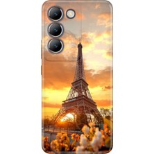 Senada Vivo V30 Lite Kılıf Desenli Baskılı Tpu Rubber Kapak Eyfel