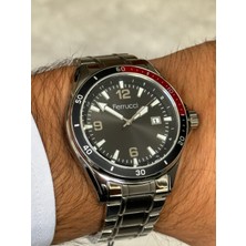 Ferrucci Gümüş Renk Pepsi Kadranlı Tarihli Erkek Saati