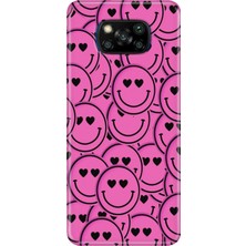 Xiaomi Poco X3 Nfc - Pro Kılıf Desenli Baskılı Tpu Rubber Kapak Pembe Tebessüm