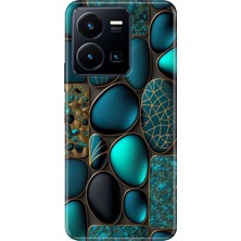 Vivo Y22S Y35 Kılıf Desenli Baskılı Tpu Rubber Kapak Marble