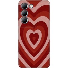 Adasena Vivo V30 Lite Kılıf Desenli Baskılı Tpu Rubber Kapak Mat Kalp