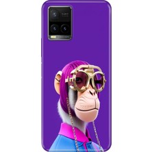 Vivo Y32 Y33S Kılıf Desenli Baskılı Tpu Rubber Kapak Monkey