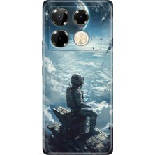 Senada Infinix Note 40 Pro 5g Kılıf Desenli Baskılı Tpu Rubber Kapak Galaksi Manzara