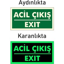 Ünal Grup Fotolümen Fosforlu Acil Çıkış/exıt Yön Levhası